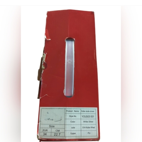 Unisex White Silver Roller Skate Shoes WMS Size EUR 37 US 7 Eqv to Youth Sz 5 - Picture 14 of 15